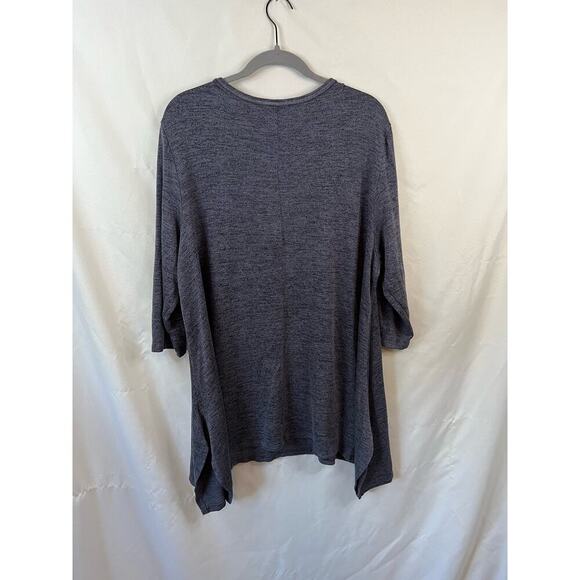 Faded Glory Grey V-neck Top Size 2X - Picture 5 of 5